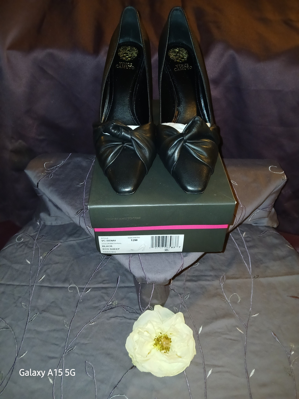 Vince Camuto Black Knot-Front Pointed Toe Pumps